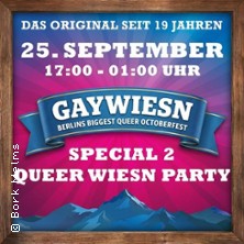 GAYWIESN - QUEER WIESN PARTY |  Berlins gr&ouml;&szlig;tes queeres Oktoberfest