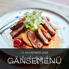 G&auml;nsezeit:&nbsp;Klassisches G&auml;nse-Dinner - Herbstliches G&auml;nsemen&uuml; im Mauerwerk