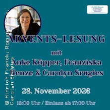 M&ouml;rderische Advents-Lesung - Anke K&uuml;pper, Franziska Henze & Carolyn Srugies