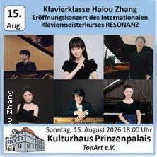 Klavierklasse Haiou Zhang - Er&ouml;ffnungskonzert des Meisterkurses RESONANZ