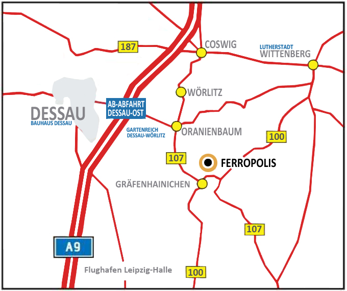 Ferropolis - Anfahrt