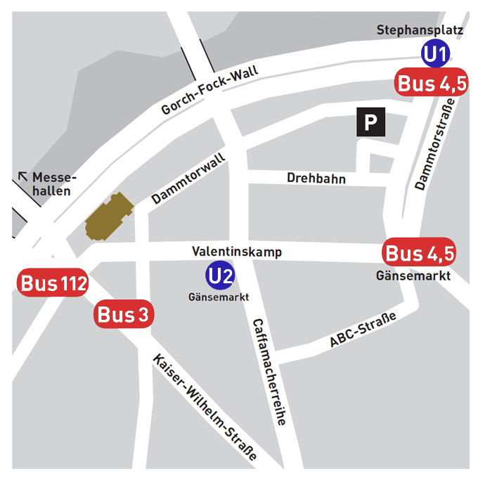 Anfahrt mit &ouml;ffentlichen Verkehrsmitteln