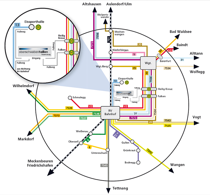 Anfahrt mit &ouml;ffentlichen Verkehrsmitteln