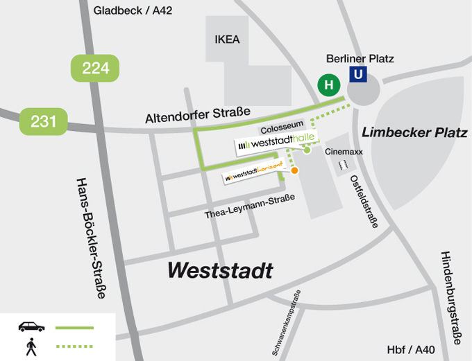 Anfahrt mit &ouml;ffentlichen Verkehrsmitteln