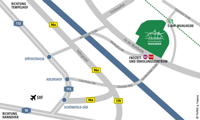 Anfahrt mit &ouml;ffentlichen Verkehrsmitteln